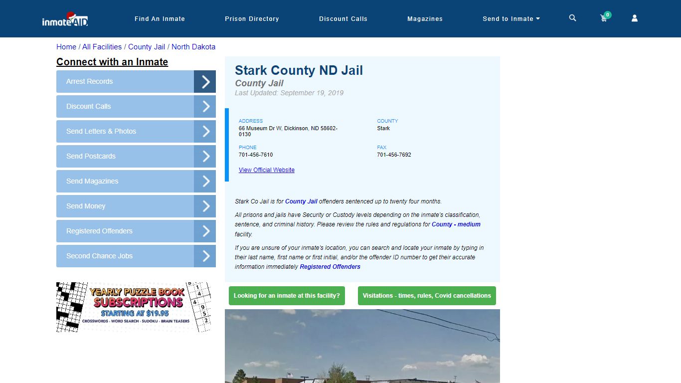 Stark County ND Jail - Inmate Locator - Dickinson, ND